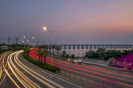 深圳西湾暮色背景图片