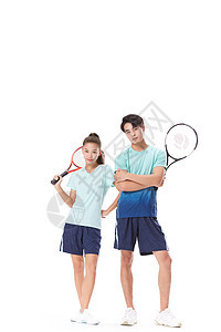 网球男女混合双打搭档形象图片