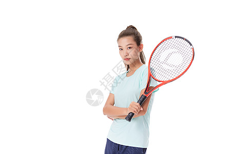 打网球的女性运动员背景图片