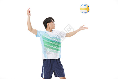 中国排球排球运动员发球动作背景