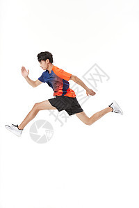 跑步跳跃的运动员形象背景图片