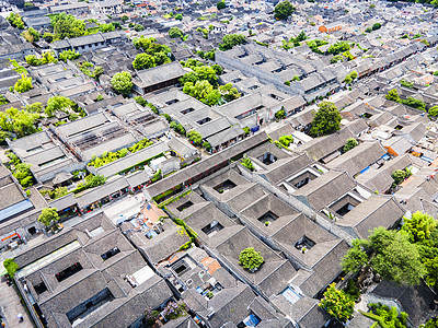 扬州地标东关历史文化旅游区古建筑航拍图片