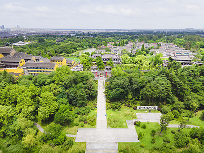 扬州地标唐城遗址航拍图片