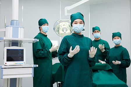 手术室外科医疗团队职业形象图片