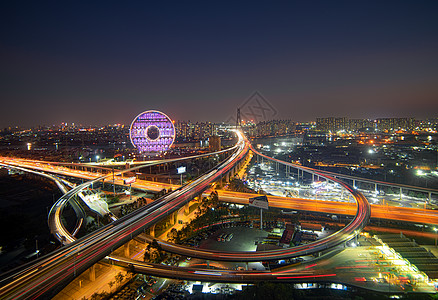 广州珠江新城珠江沿岸夜景航拍背景图片