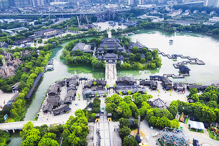 淹城春秋乐园5A风景区春秋淹城景区古建筑背景