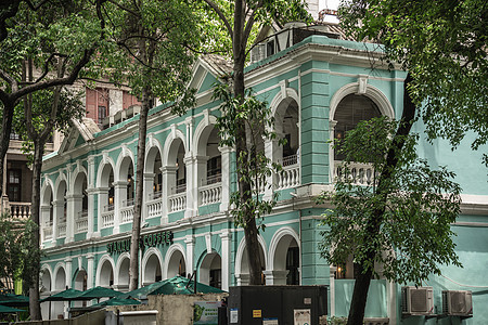 欧式教堂广州沙面岛建筑风光背景