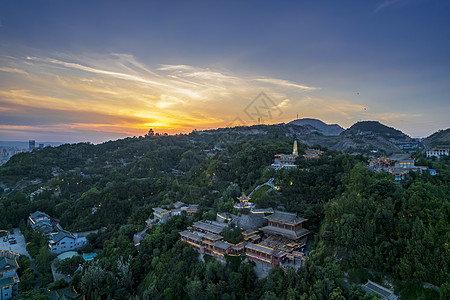 古镇风景大美兰州白塔山背景