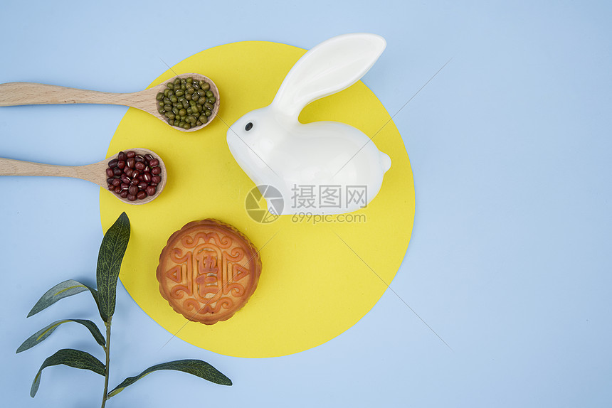 中秋节月饼创意背景图片