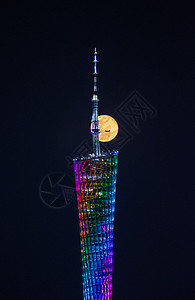 中秋节国庆节大气广州城市中轴线天河cbd广州塔背景