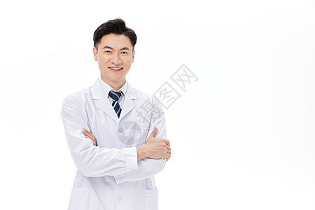青年男性医生抱胸半身形象图片