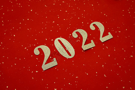 撒颜料2022年红色撒金字背景
