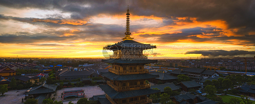 宝山寺全景图片