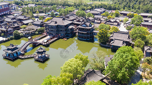 金华酥饼浙江金华横店景区清明上河图风光背景