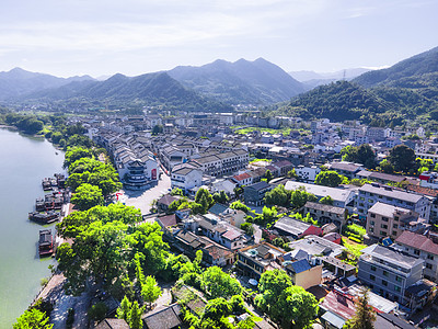 黄山风景区4A风景区古堰画乡风景区背景