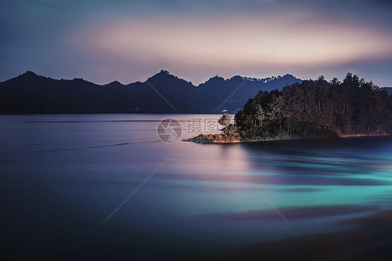 武汉新洲道观河夜景图片