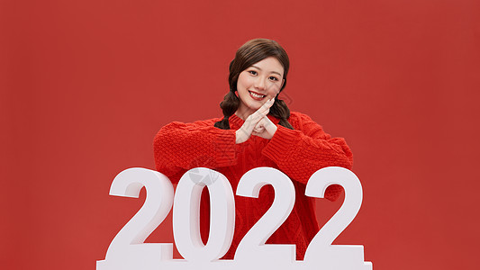 春节回家女性2022新年形象背景