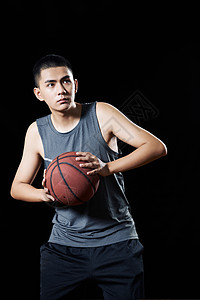 男性运动篮球青年爱好者形象背景