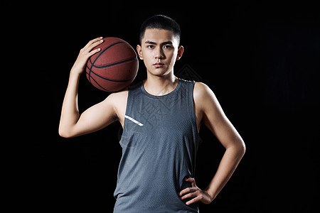 青年男性篮球青年爱好者形象背景