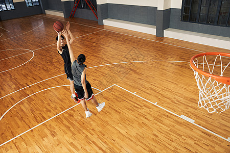篮球选手打篮球对抗单挑投篮背景