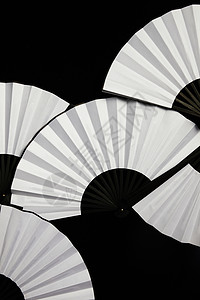 黑白极简中国风时尚折扇图片
