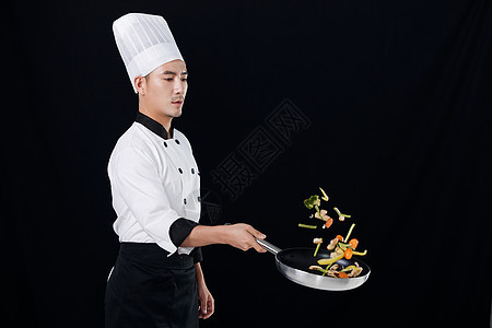 炒菜的厨师形象图片
