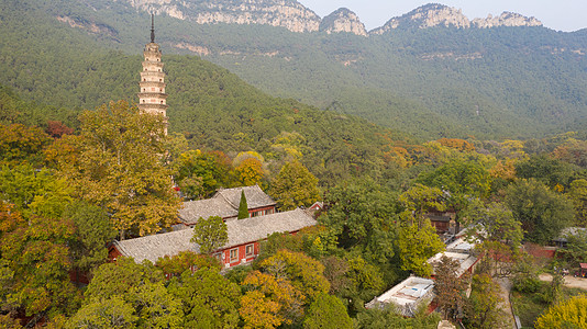 山东济南灵岩寺秋季风光高清图片