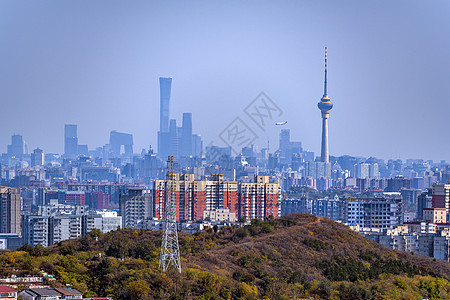 门头沟远眺北京城市建筑图片