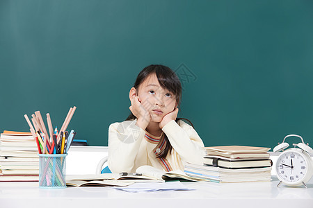 小学生教育培训学习压力烦恼图片