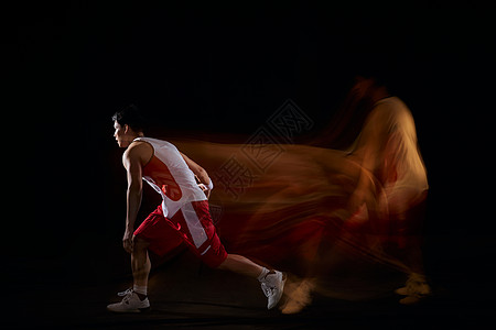 跑步轨迹男性打篮球运动轨迹背景