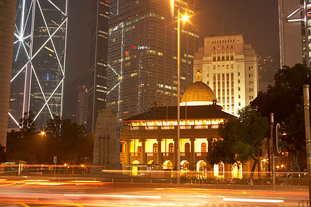 香港的建筑夜景图片