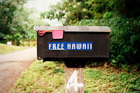 邮箱上的夏威夷标志高清图片