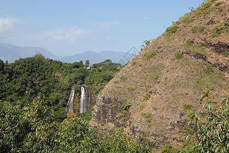 夏威夷岛上的山脉图片