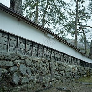 日本福岛神社墙背景图片