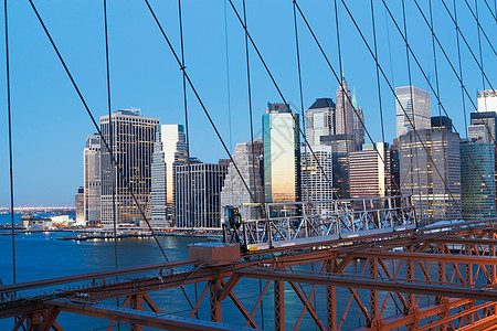 纽约市桥和天线图片