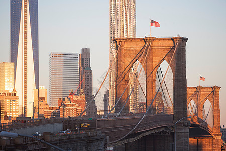 纽约市桥和天线图片