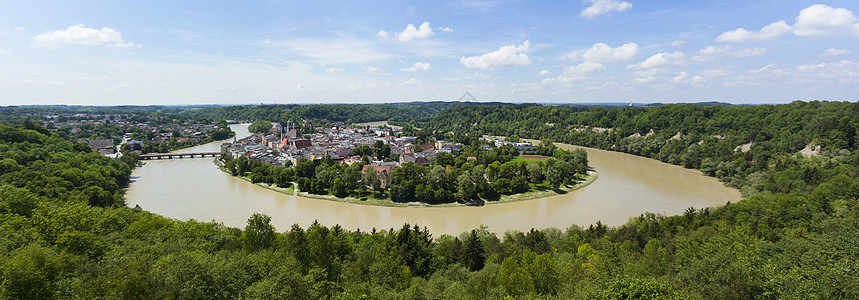 德国巴伐利亚瓦瑟堡全景图片