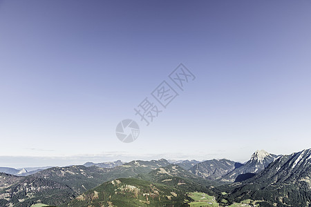 奥地利蒂罗尔阿肯西山脉景观远景图片