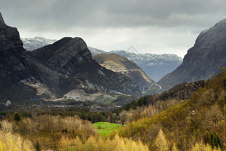挪威罗加兰县山谷的景象图片