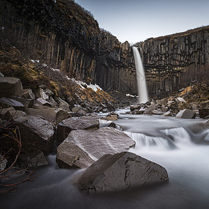 冰岛东南部公园的瀑布图片