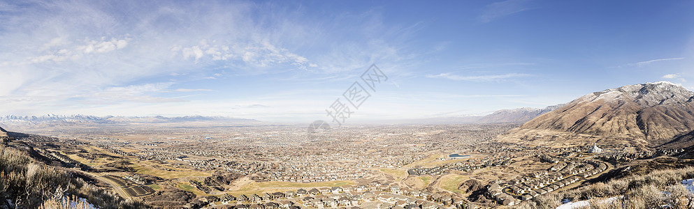 美国犹他州盐湖城空中观察图片
