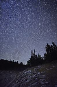 加拿大艾伯塔贾斯帕艾伯塔的夜晚星空图片