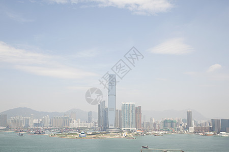 从中心向下俯瞰香港九龙图片