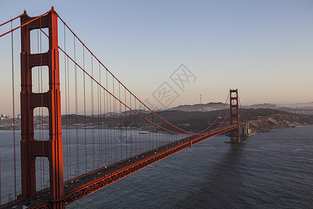 美国加利福尼亚州旧金山湾门桥高视图片