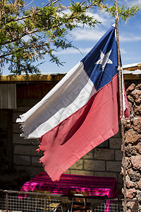 智利圣佩德罗阿塔卡马智利国旗图片
