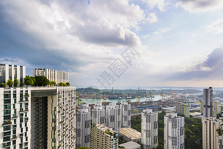 新加坡东南亚等城市景高外和海岸有公寓图片