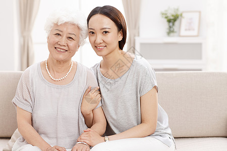 老人和子女老年人仅成年人女人幸福快乐的母女背景