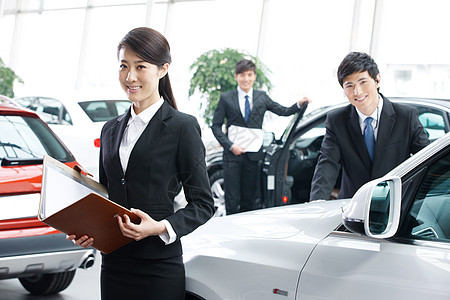 青年男品质生活商业活动汽车销售人员背景