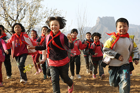 乡村小学生背景