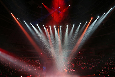 歌剧院夜晚风光剧院内舞台与灯光背景